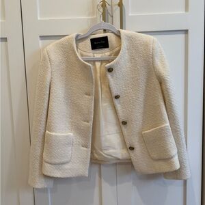 Massimo Dutti Women's Cream Jacket